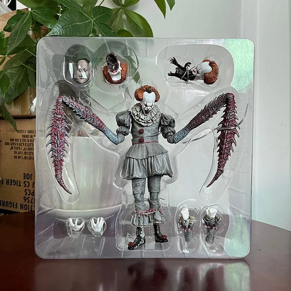Planet Gates NECA Pennywise Joker Action Figure Toy Doll Horror Halloween Christmas Gift 18cm Bookshelf Ornament