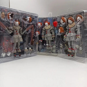 Planet Gates NECA Pennywise Joker Action Figure Toy Doll Horror Halloween Christmas Gift 18cm Bookshelf Ornament