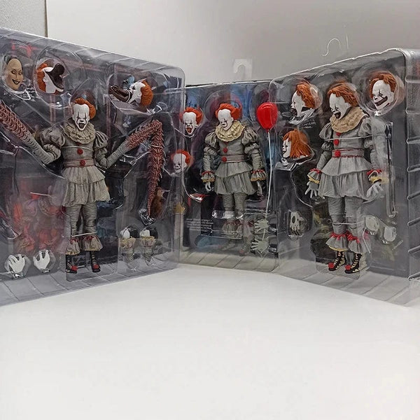 Planet Gates NECA Pennywise Joker Action Figure Toy Doll Horror Halloween Christmas Gift 18cm Bookshelf Ornament