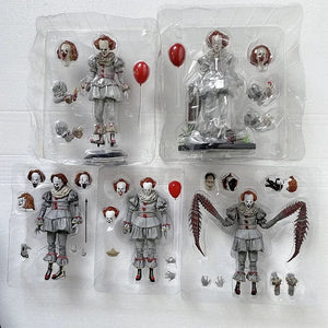Planet Gates NECA Pennywise Joker Action Figure Toy Doll Horror Halloween Christmas Gift 18cm Bookshelf Ornament