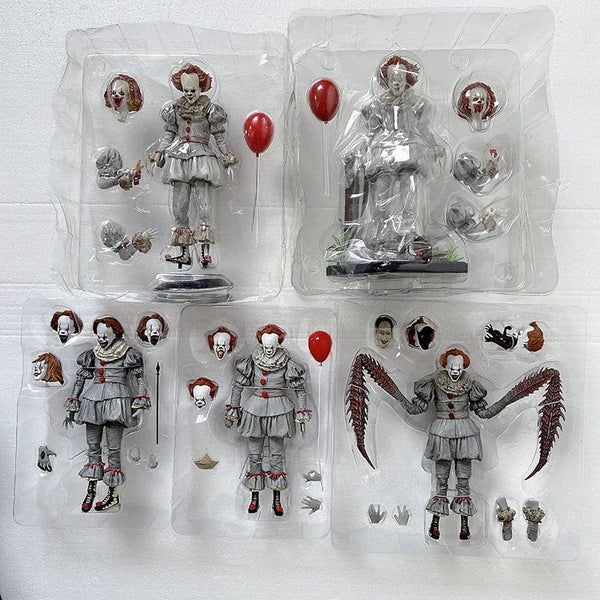 Planet Gates NECA Pennywise Joker Action Figure Toy Doll Horror Halloween Christmas Gift 18cm Bookshelf Ornament