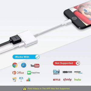 Planet Gates need power supply 8Pin Port to HDMI Adapter 1080P Screen Converter Compatible iPhone to HDMI Adapter for iPhone iPod Models TV Monitors Projector