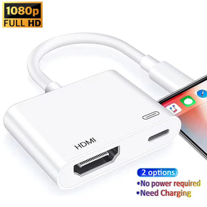 Planet Gates need power supply 8Pin Port to HDMI Adapter 1080P Screen Converter Compatible iPhone to HDMI Adapter for iPhone iPod Models TV Monitors Projector