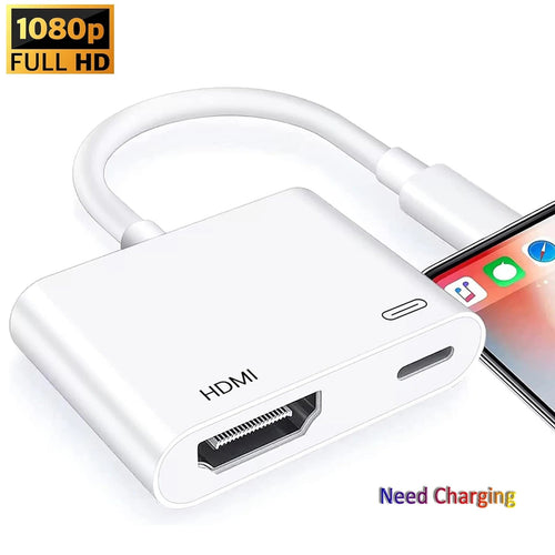 Planet Gates need power supply 8Pin Port to HDMI Adapter 1080P Screen Converter Compatible iPhone to HDMI Adapter for iPhone iPod Models TV Monitors Projector