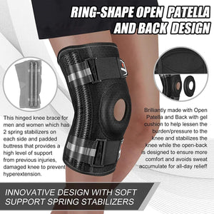 Planet Gates NEENCA Knee Brace for Knee Pain Knee Support with Side Stabilizers Men&Women Arthritis Meniscus Tear ACL PCL Runner Sports
