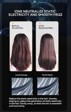 Planet Gates Negative Ion Hair Care Hair Dryer Professional Blue Light Collagen Electric Hair Brush Turbocharged Quick Drying Low Noise Dryer