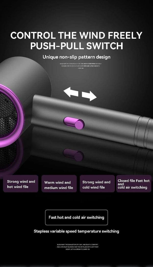 Planet Gates Negative Ion Hair Care Hair Dryer Professional Blue Light Collagen Electric Hair Brush Turbocharged Quick Drying Low Noise Dryer