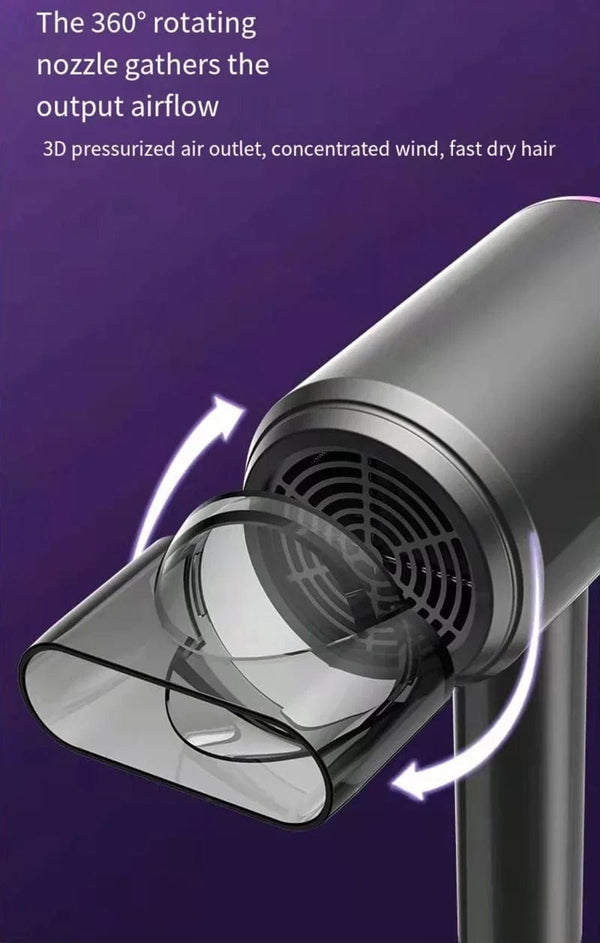 Planet Gates Negative Ion Hair Care Hair Dryer Professional Blue Light Collagen Electric Hair Brush Turbocharged Quick Drying Low Noise Dryer