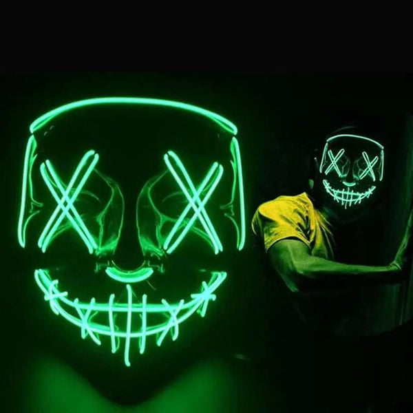 Planet Gates neon 1 Pcs Neon Light Led Bright Toy Mask Black V-shaped Luminous Mask Glowing Mask Shining Toy