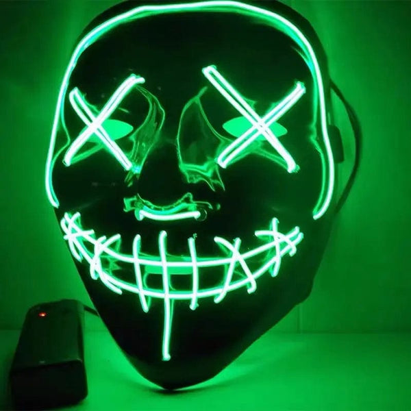 Planet Gates neon 1 Pcs Neon Light Led Bright Toy Mask Black V-shaped Luminous Mask Glowing Mask Shining Toy