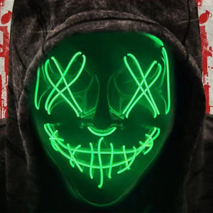 Planet Gates neon 1 Pcs Neon Light Led Bright Toy Mask Black V-shaped Luminous Mask Glowing Mask Shining Toy