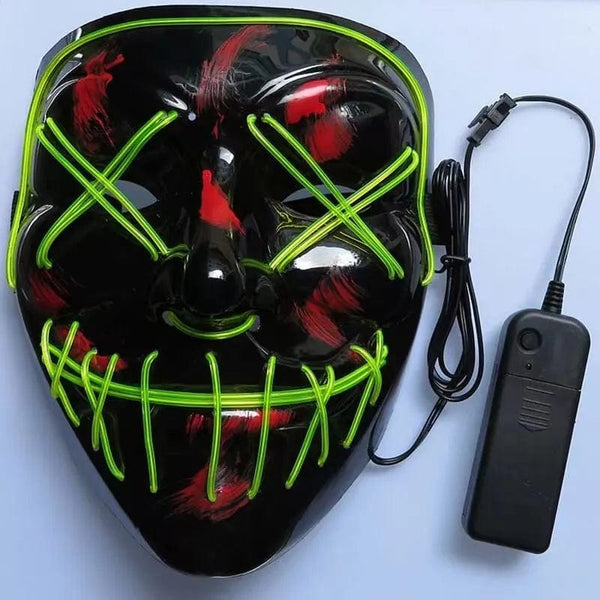Planet Gates neon 1 Pcs Neon Light Led Bright Toy Mask Black V-shaped Luminous Mask Glowing Mask Shining Toy