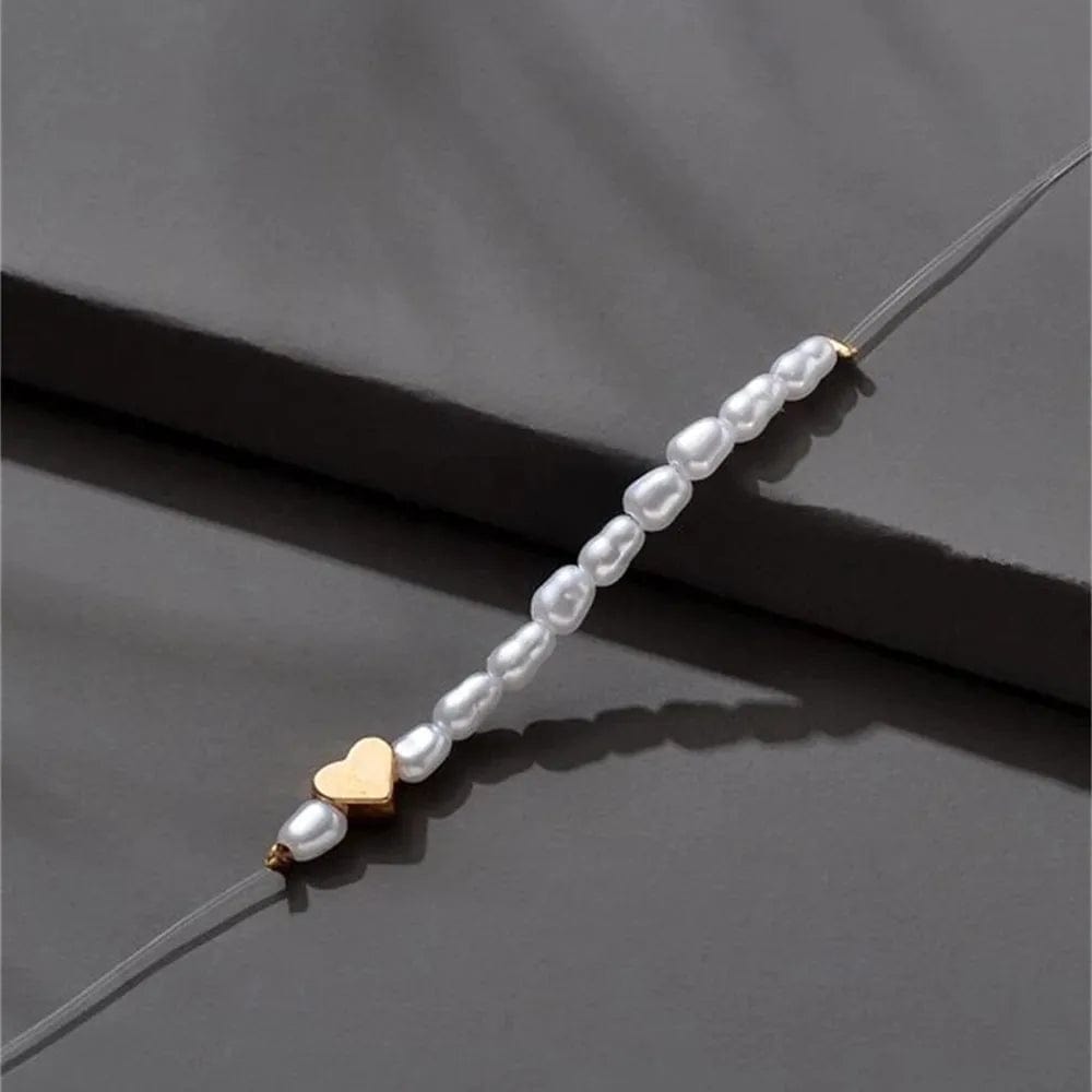 Planet Gates NES-0507 Vintage Fashion Gold Color Simple Shaped Artificial Pearl Peach Heart Necklace For Women Female Girl Baroque Choker Jewelry Gift