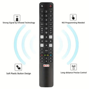 Planet Gates NETFLIX RC802N YAI2 Replacement TCL Smart TV Remote Control For TCL TV 4K HDTV P20 Series C2 Series NETFLIX