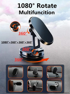 Planet Gates New 1080 Rotate Magnetic Car Phone Holder Magnet Smartphone Support GPS Foldable Phone Bracket in Car for IPhone Samsung Xiaomi