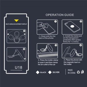 Planet Gates New 1080 Rotate Magnetic Car Phone Holder Magnet Smartphone Support GPS Foldable Phone Bracket in Car for IPhone Samsung Xiaomi