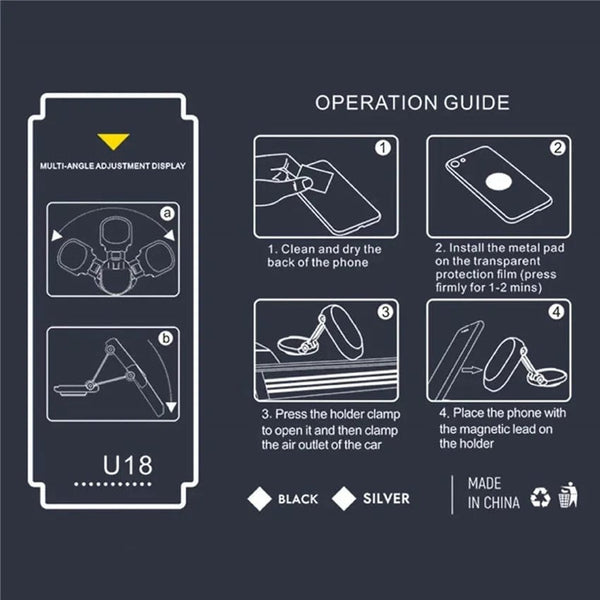 Planet Gates New 1080 Rotate Magnetic Car Phone Holder Magnet Smartphone Support GPS Foldable Phone Bracket in Car for IPhone Samsung Xiaomi