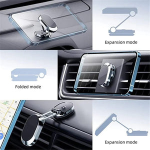Planet Gates New 1080 Rotate Magnetic Car Phone Holder Magnet Smartphone Support GPS Foldable Phone Bracket in Car for IPhone Samsung Xiaomi