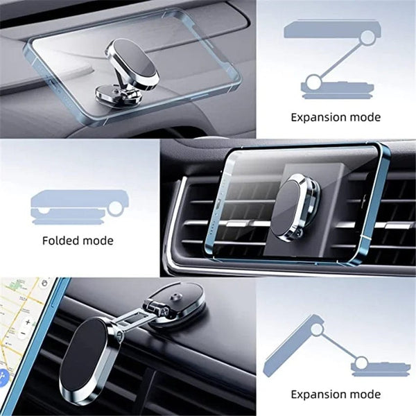 Planet Gates New 1080 Rotate Magnetic Car Phone Holder Magnet Smartphone Support GPS Foldable Phone Bracket in Car for IPhone Samsung Xiaomi