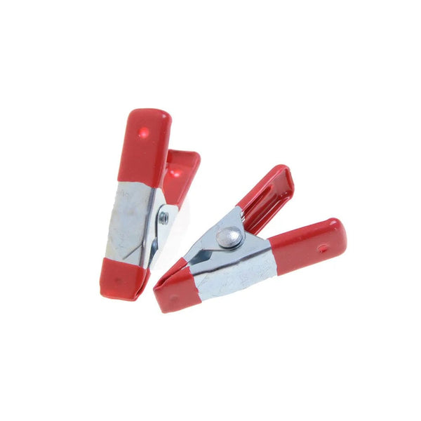 Planet Gates New 10pcs 2" Mini Metal Heavy Duty Spring Clamps Crocodile Clip Red Plastic Tips Tool Clips Grip Holder