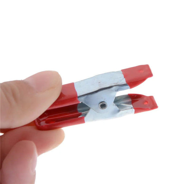 Planet Gates New 10pcs 2" Mini Metal Heavy Duty Spring Clamps Crocodile Clip Red Plastic Tips Tool Clips Grip Holder