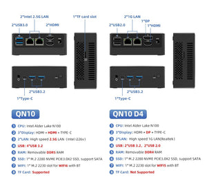 Planet Gates New 12Th Gen Mini Pc Windows11 Intel  N100 Processor 8Gb Ddr5 4800Mhz 256Gb Pocket 12V Dual Lan Mini Computer