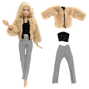Planet Gates NEW 1x Fashion Skirt For 1/6 Doll Casual Outfits Vest Shirt Pants Dress Dollhouse Accessories Clothes for Barbie Doll JJ
