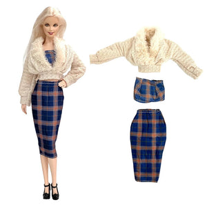 Planet Gates NEW 1x Fashion Skirt For 1/6 Doll Casual Outfits Vest Shirt Pants Dress Dollhouse Accessories Clothes for Barbie Doll JJ