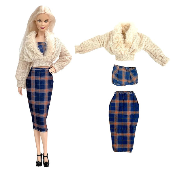 Planet Gates NEW 1x Fashion Skirt For 1/6 Doll Casual Outfits Vest Shirt Pants Dress Dollhouse Accessories Clothes for Barbie Doll JJ