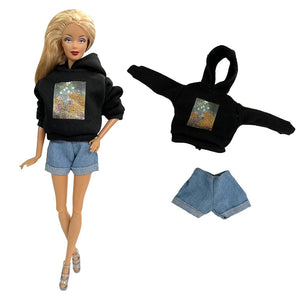 Planet Gates NEW 1x Fashion Skirt For 1/6 Doll Casual Outfits Vest Shirt Pants Dress Dollhouse Accessories Clothes for Barbie Doll JJ