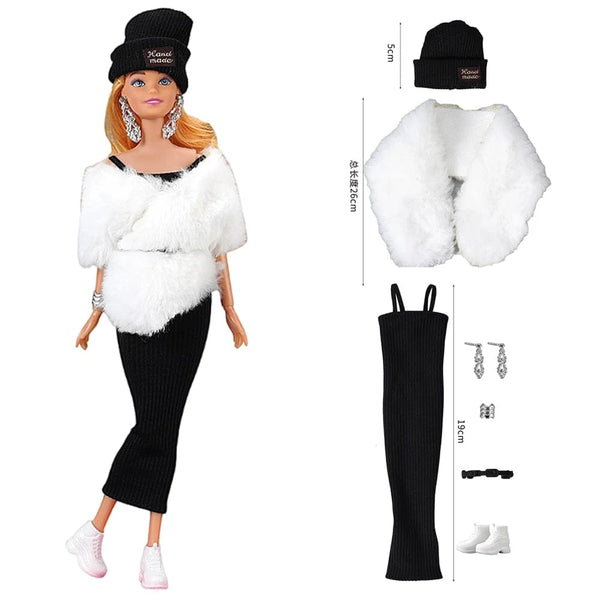 Planet Gates NEW 1x Fashion Skirt For 1/6 Doll Casual Outfits Vest Shirt Pants Dress Dollhouse Accessories Clothes for Barbie Doll JJ