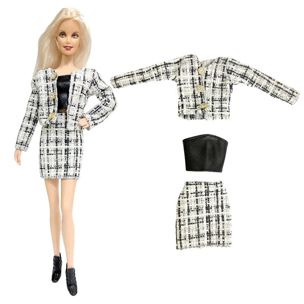 Planet Gates NEW 1x Fashion Skirt For 1/6 Doll Casual Outfits Vest Shirt Pants Dress Dollhouse Accessories Clothes for Barbie Doll JJ