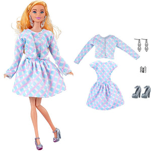 Planet Gates NEW 1x Fashion Skirt For 1/6 Doll Casual Outfits Vest Shirt Pants Dress Dollhouse Accessories Clothes for Barbie Doll JJ