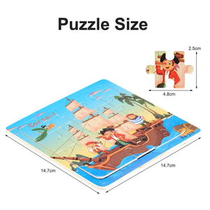 Planet Gates New 20 Piece Montessori 3d Puzzle Cartoon Animal Vehicle Jigsaw Wood Puzzle Game Early Learning Educational Toys For Children
