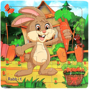 Planet Gates New 20 Piece Montessori 3d Puzzle Cartoon Animal Vehicle Jigsaw Wood Puzzle Game Early Learning Educational Toys For Children