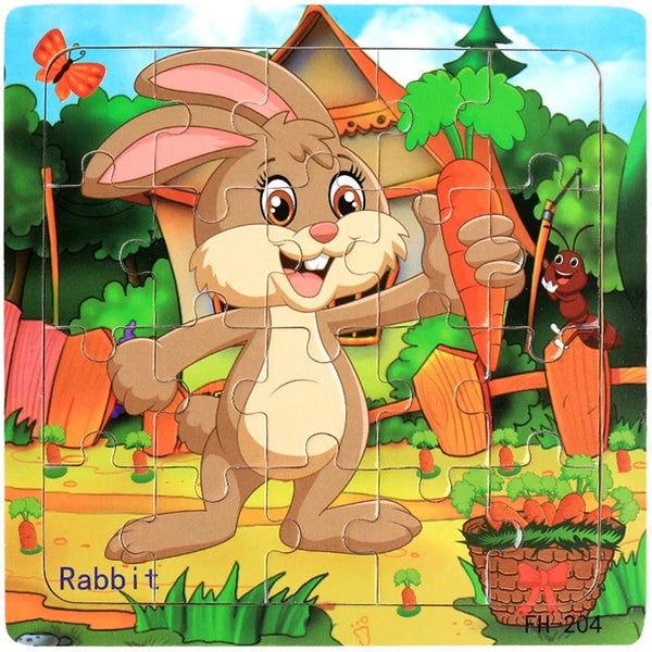 Planet Gates New 20 Piece Montessori 3d Puzzle Cartoon Animal Vehicle Jigsaw Wood Puzzle Game Early Learning Educational Toys For Children