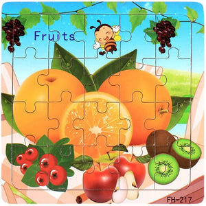 Planet Gates New 20 Piece Montessori 3d Puzzle Cartoon Animal Vehicle Jigsaw Wood Puzzle Game Early Learning Educational Toys For Children