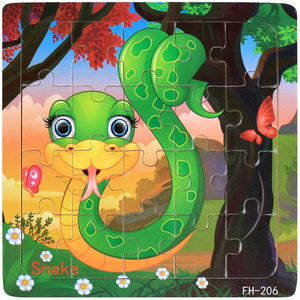 Planet Gates New 20 Piece Montessori 3d Puzzle Cartoon Animal Vehicle Jigsaw Wood Puzzle Game Early Learning Educational Toys For Children