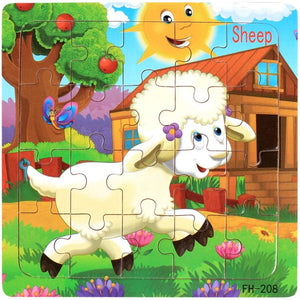 Planet Gates New 20 Piece Montessori 3d Puzzle Cartoon Animal Vehicle Jigsaw Wood Puzzle Game Early Learning Educational Toys For Children