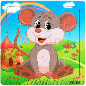 Planet Gates New 20 Piece Montessori 3d Puzzle Cartoon Animal Vehicle Jigsaw Wood Puzzle Game Early Learning Educational Toys For Children