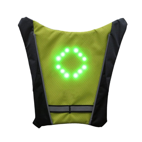 Planet Gates New 2023 LED Wireless Cycling Vest 20L MTB Bike Bag Safety LED Turn Signal Light Vest Bicycle Reflective Warning Vests With Remo