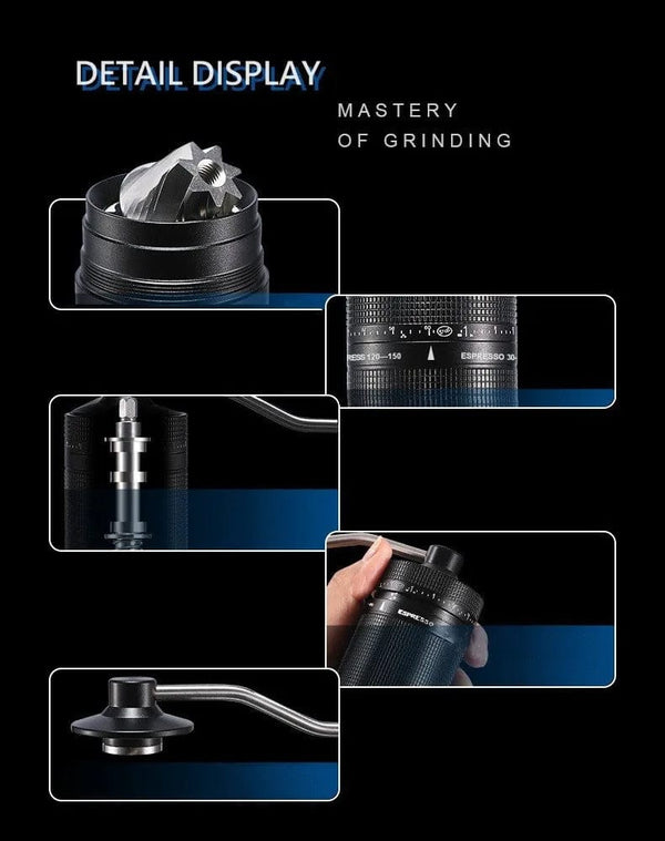 Planet Gates New 2024 Coffee Grinder Manual 7 Core Bean Coffee Grinder Espresso Portable External Adjustable Household Turkish Coffee Grinder