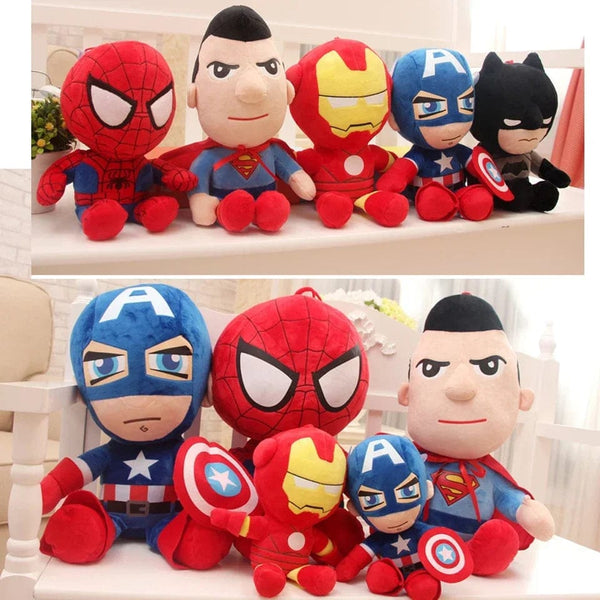 Planet Gates NEW 27cm Man Spidermaned Plush Toys Movie Dolls Marvel Avengers Soft Stuffed Hero Captain America Iron Christmas Gifts for Kids