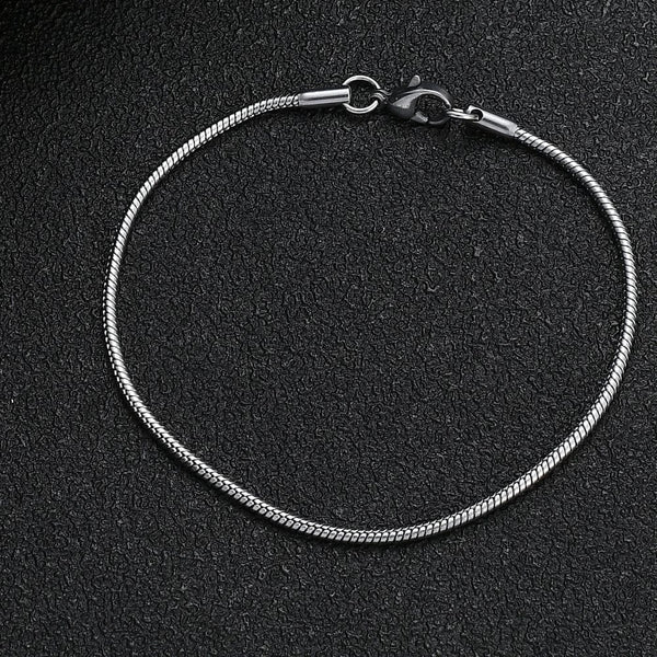 Planet Gates New 2MM Stainless Steel Snake Chain Bracelet Fashion Titanium Steel Link Bracelet For Women Length 18.5/20CM drop shipping