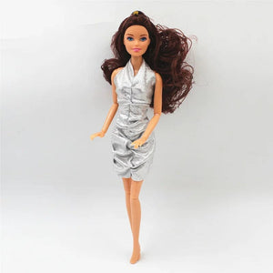 Planet Gates New 30cm 11 Joints Movable Doll with Clothes 1/6 Doll with Skirt Girls Play House Diy Dress Up Toy Gifts