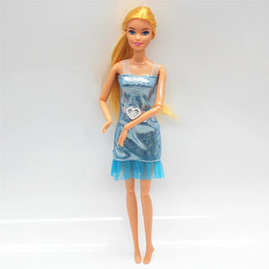 Planet Gates New 30cm 11 Joints Movable Doll with Clothes 1/6 Doll with Skirt Girls Play House Diy Dress Up Toy Gifts