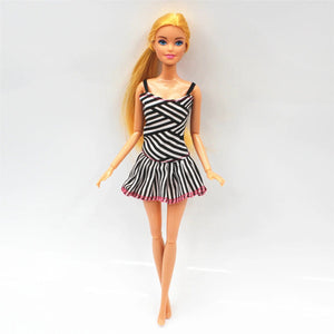 Planet Gates New 30cm 11 Joints Movable Doll with Clothes 1/6 Doll with Skirt Girls Play House Diy Dress Up Toy Gifts