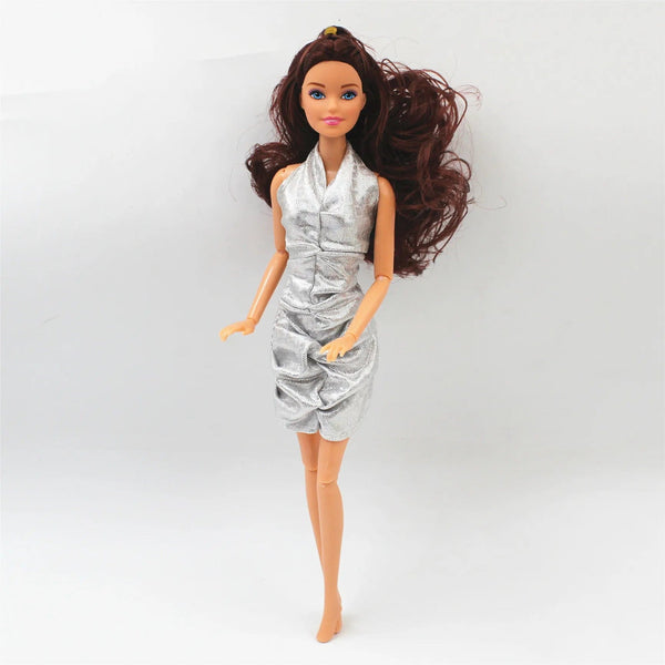 Planet Gates New 30cm 11 Joints Movable Doll with Clothes 1/6 Doll with Skirt Girls Play House Diy Dress Up Toy Gifts