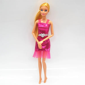 Planet Gates New 30cm 11 Joints Movable Doll with Clothes 1/6 Doll with Skirt Girls Play House Diy Dress Up Toy Gifts