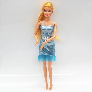 Planet Gates New 30cm 11 Joints Movable Doll with Clothes 1/6 Doll with Skirt Girls Play House Diy Dress Up Toy Gifts